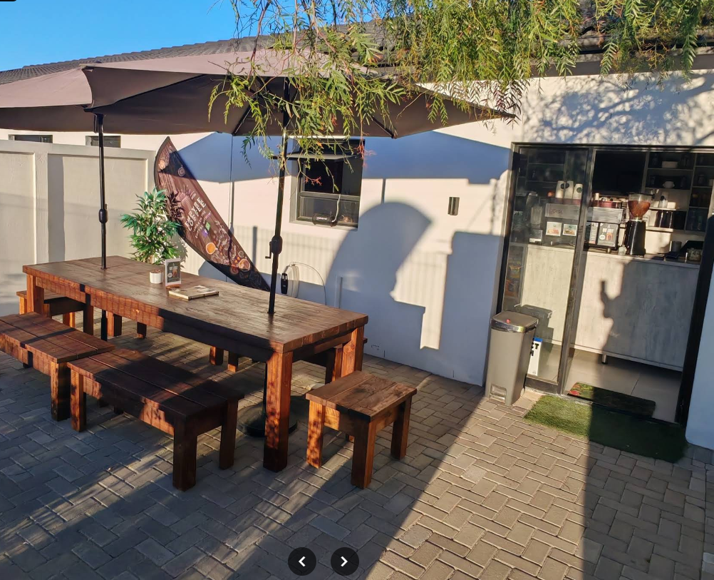 Outdoor courtyard seating